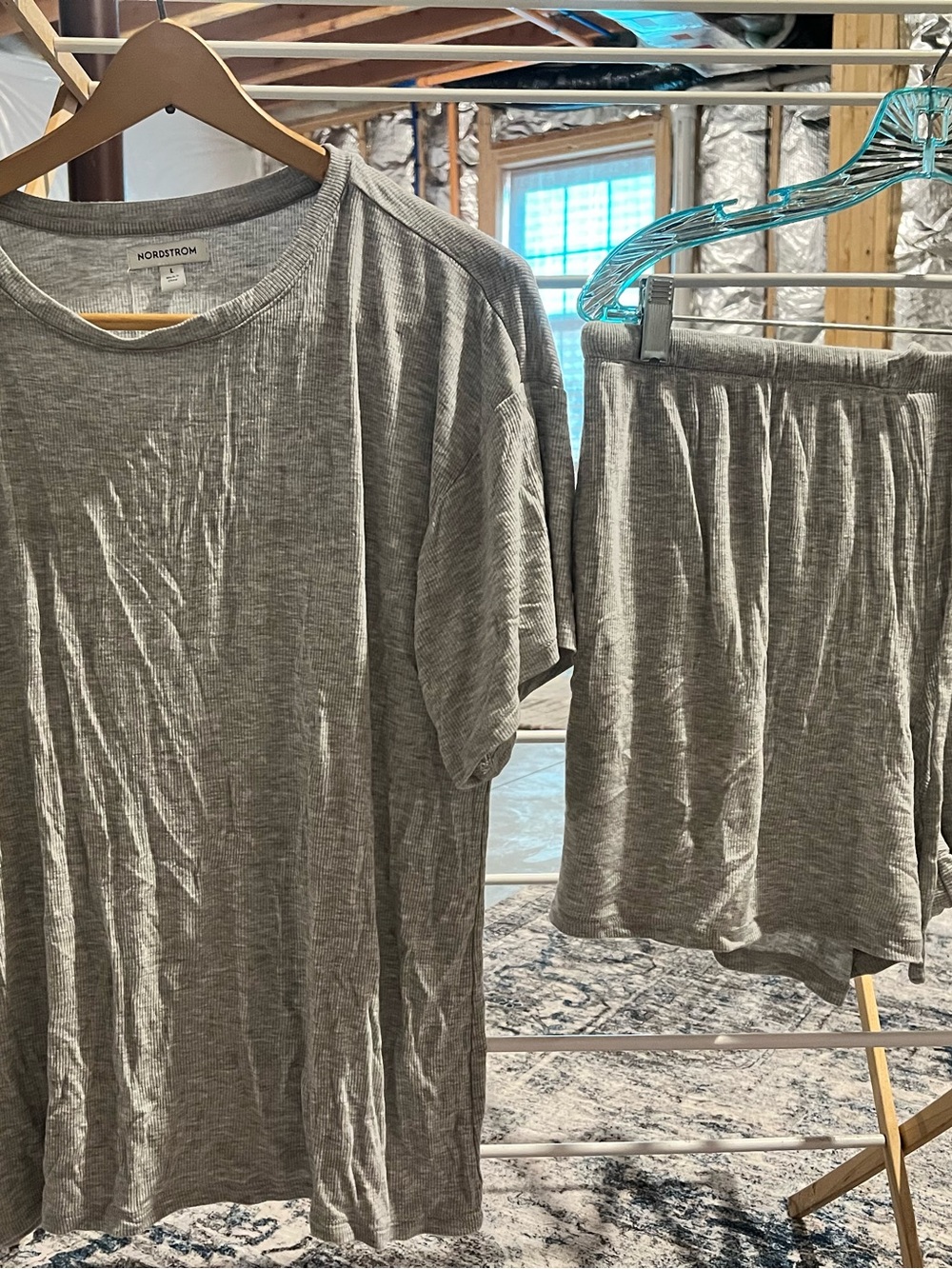Nordstrom Casual Gray Tee & Shorts Set